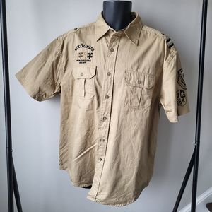 Ecko Problem Solver Vintage Tan Button Down